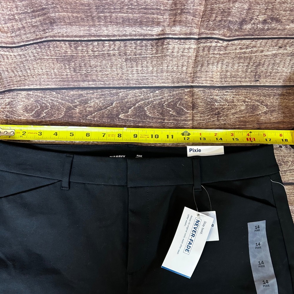 Old Navy Pixie High Rise Never-Fade Black‎ Slim Pants Womens 14 NWT - Picture 8 of 9